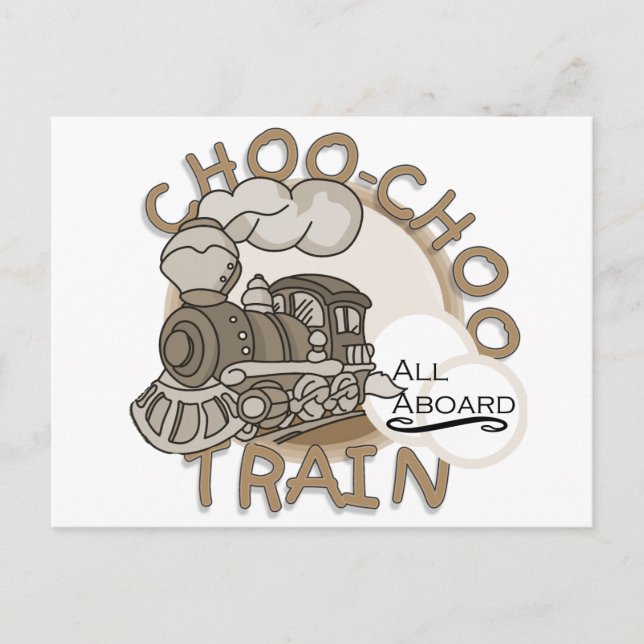 Choo-Choo Train Tshirts and GIfts Postcard (Front)