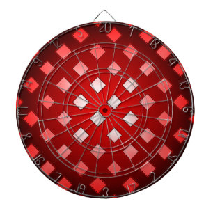 Choose A Colour Black Checks Abstract Dartboard