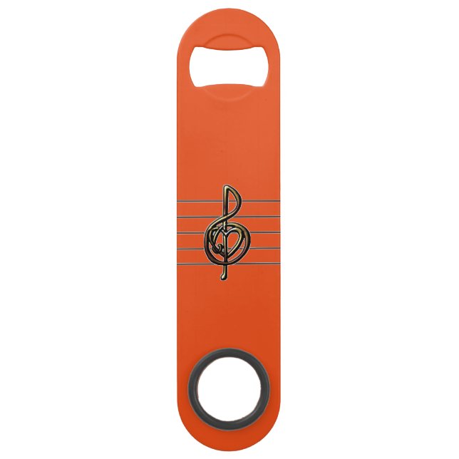 Choose a Colour Embossed Look Treble Clef and Hear (Front)