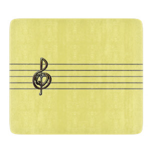 Choose a Colour Embossed Look Treble Clef and Hear Cutting Board