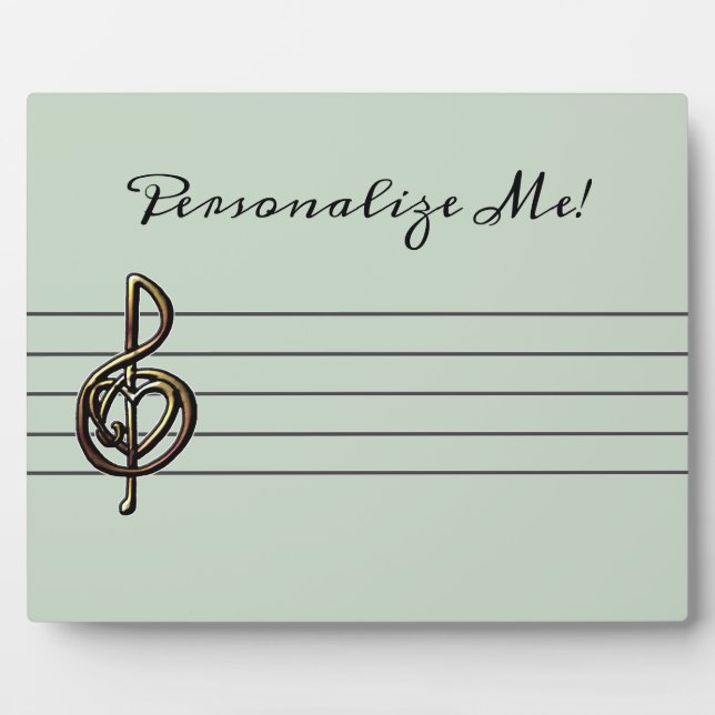 Choose a Colour Embossed Look Treble Clef and Hear Plaque (Front)