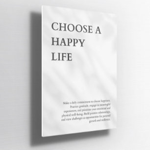 Choose a Happy Life Custom Inpirational Poster