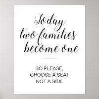 Choose A Seat Not A Side Wedding Ceremony Seating