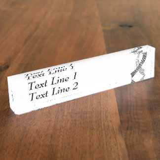 Choose Any Colour Cancer Disease Awareness Ribbon Nameplate