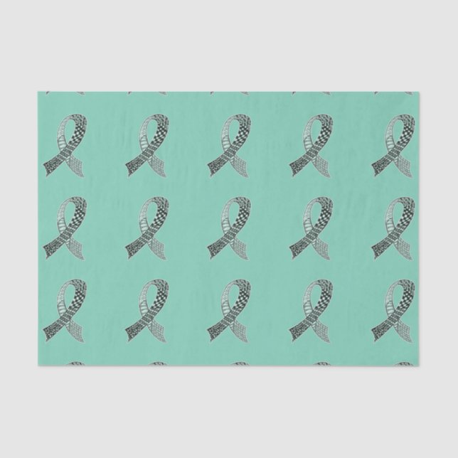 Choose Any Colour Cancer Disease Awareness Ribbon Tissue Paper (Front)