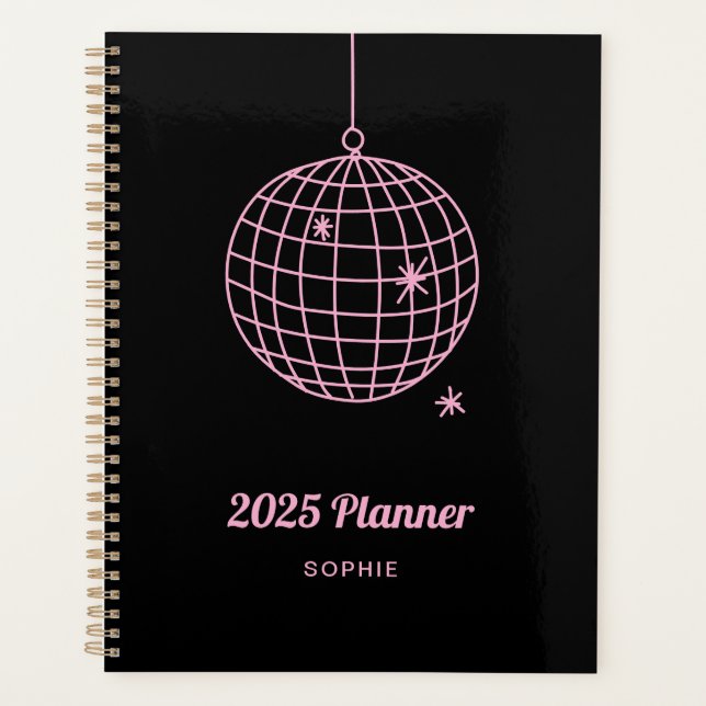 Choose Any Colour | Hand-Drawn Disco Ball Planner (Front)