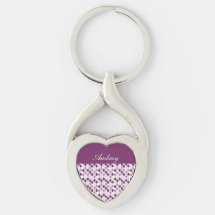 Choose Any Colour Harlequin Diamonds Pattern Key Ring