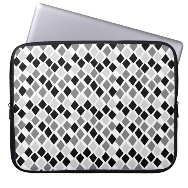 Choose Any Colour Harlequin Diamonds Pattern Laptop Sleeve (Front)