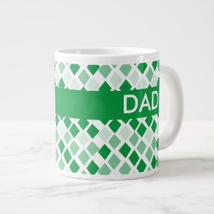 Choose Any Colour Harlequin Diamonds Pattern Large Coffee Mug