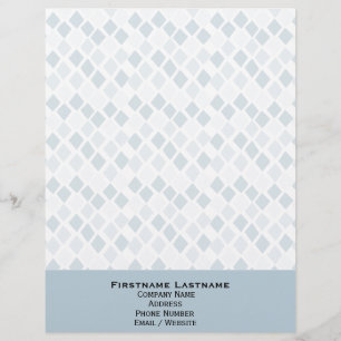 Choose Any Colour Harlequin Diamonds Pattern Letterhead Design