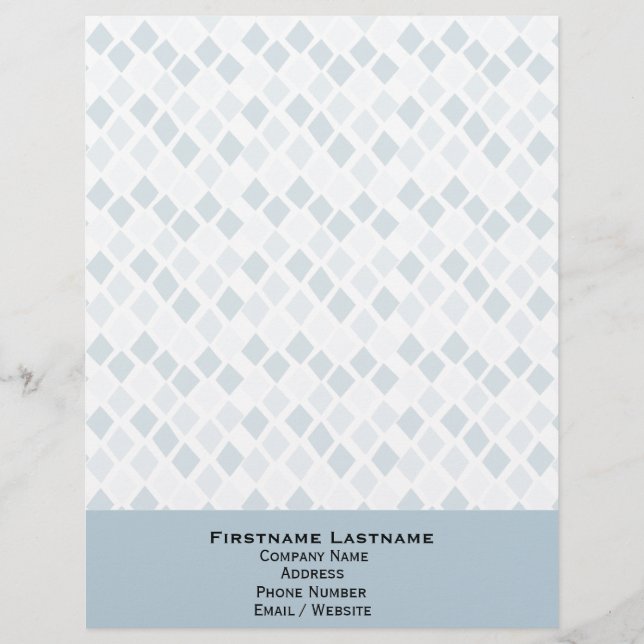 Choose Any Colour Harlequin Diamonds Pattern Letterhead Design (Front)