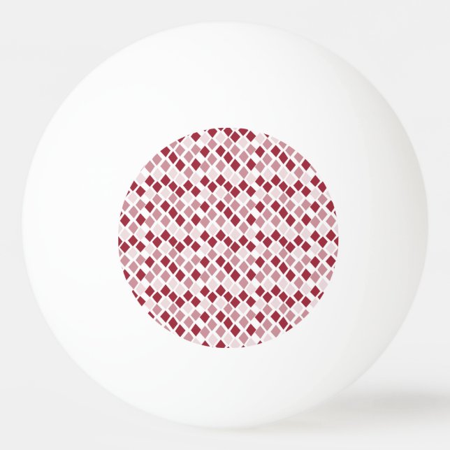 Choose Any Colour Harlequin Diamonds Pattern Ping Pong Ball (Back)