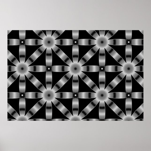 Choose Any Colour Repeated Star Pattern Poster (Front)
