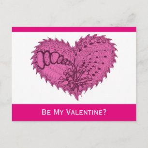 Choose Any Colour Spiky Edgy Fire Love Heart Holiday Postcard
