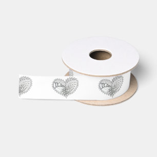 Choose Any Colour Spiky Edgy Fire Love Heart Satin Ribbon