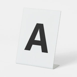 Choose Any Letter Font: Open Sans Condensed Bold Pedestal Sign