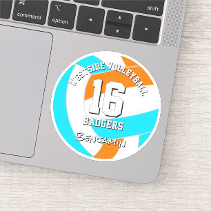 choose ANY team colors athlete name volleyball