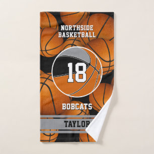 choose ANY team colours basketball athlete name Hand Towel