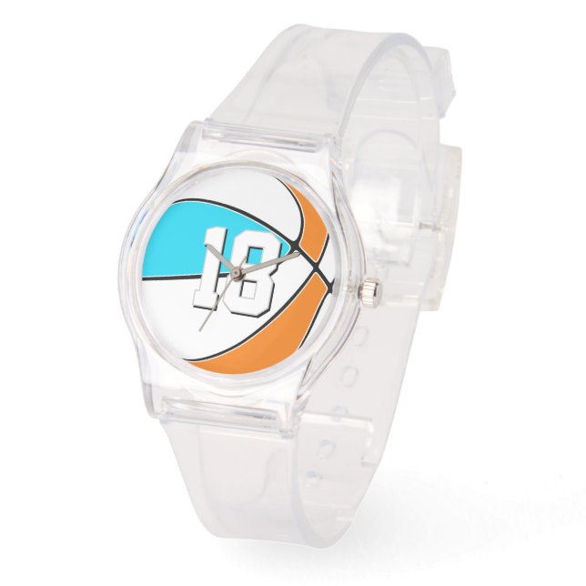 choose ANY team colours w jersey number basketball Watch (Angle)