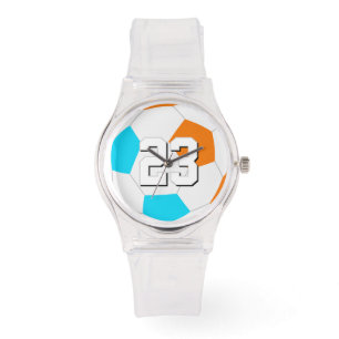 choose ANY team colours w jersey number soccer Watch