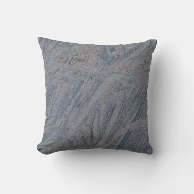 Choose Back Colour.. Grey Speckled Marble Pillow (Front)