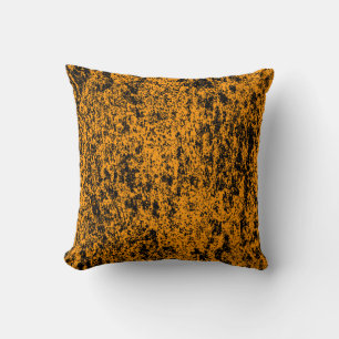 Choose back side of Black n Orange Textured Pillow