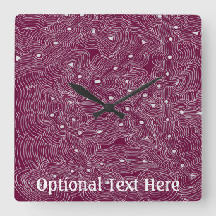 Choose Background Colour Abstract Art Square Wall Clock