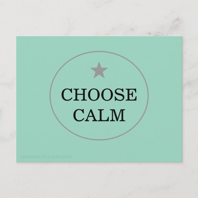 Choose Calm – Minimal Greeting Card |   (Front)