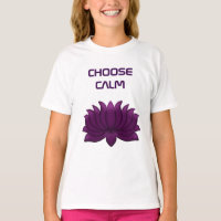 Choose Calm Purple Lotus Flower