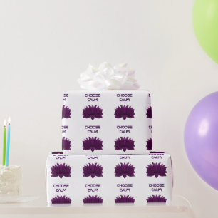 Choose Calm Purple Lotus Flower  Wrapping Paper
