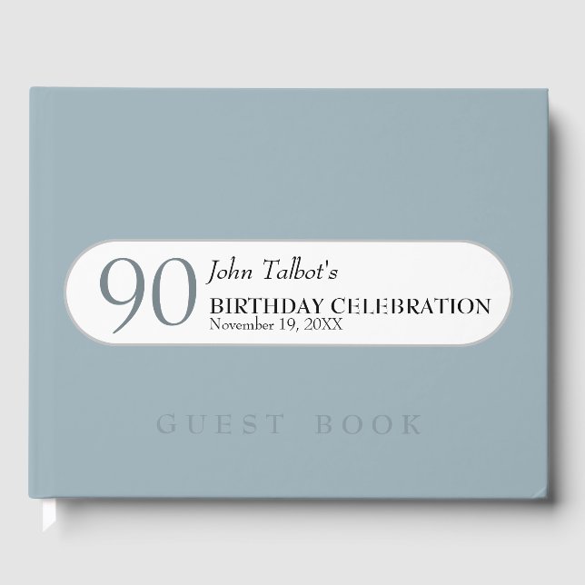 Choose Colour 90th birthday Celebration Guest Book (Front)