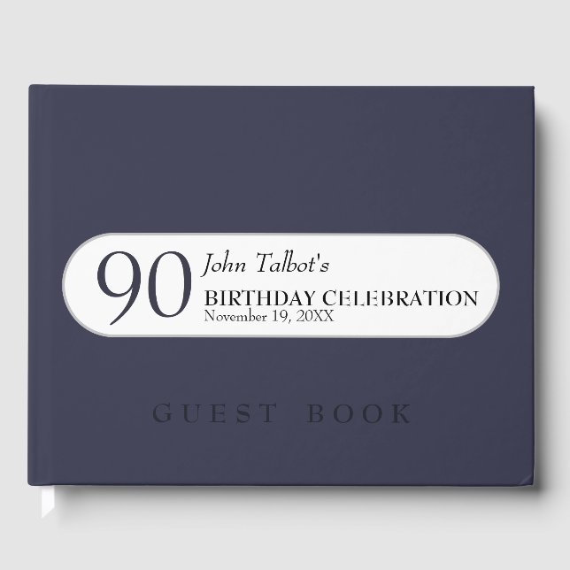 Choose Colour Birthday Retirement Memorial Guest B Book (Front)