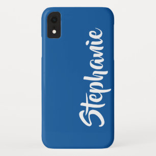 Choose Colour Blue Minimalist Jumbo Name iPhone XR Case