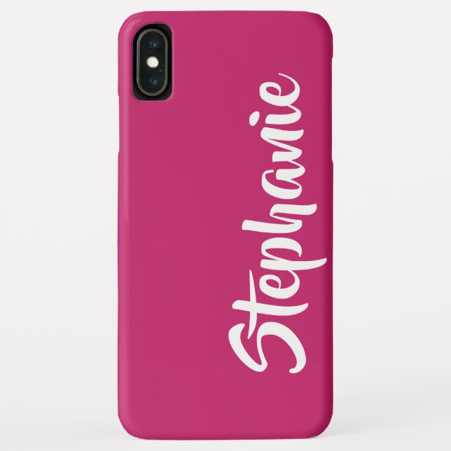 Choose Colour Personalised Name Minimalist Plain Case-Mate iPhone Case (Back)