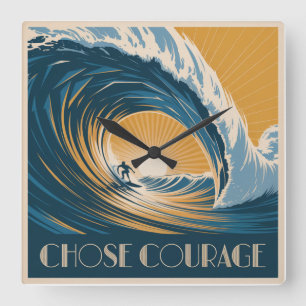 Choose Courage Square Wall Clock