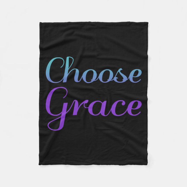 Choose Grace Prevention Awareness Design Fleece Blanket (Front)