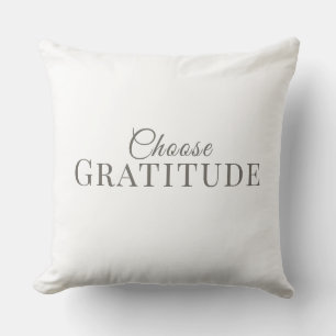 Choose Gratitude – Minimal Typography Design Cushion
