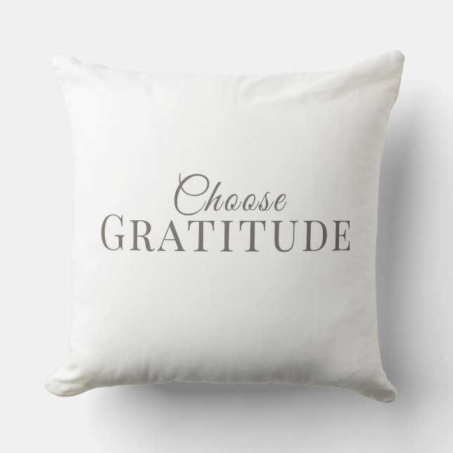 Choose Gratitude – Minimal Typography Design Cushion (Front)