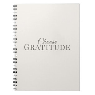 Choose Gratitude – Minimal Typography Design Notebook