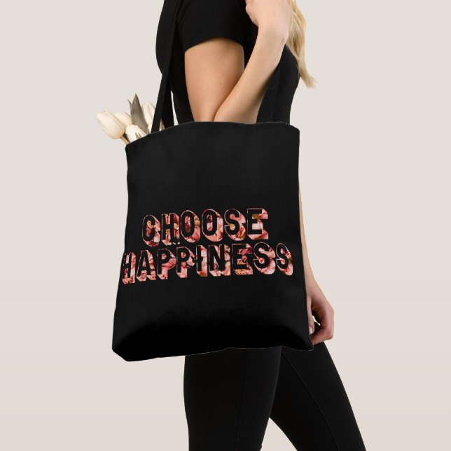 Choose Happiness 7 Tote Bag (Close Up)