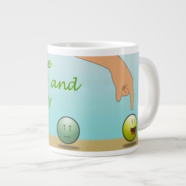 Choose Happiness and Civility Jumbo Mug (Front Right)