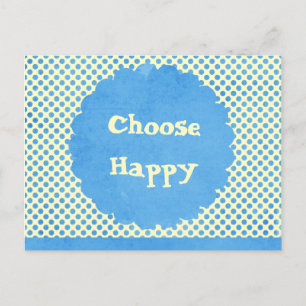 Choose Happy Affirmation Postcard