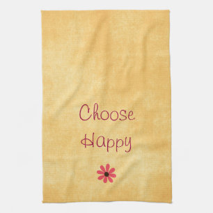 Choose Happy Affirmation Tea Towel