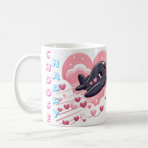 Choose Happy Cute Design Coffee Mug