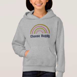Choose Happy Cute Retro Rainbow Inspirational