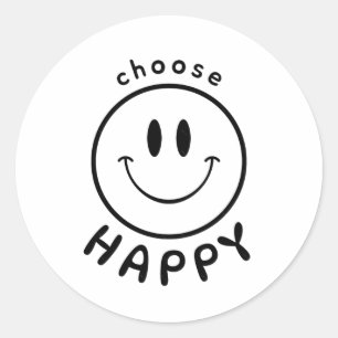 Choose Happy Design Sticker 