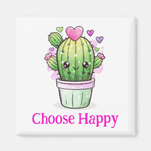 Choose Happy floral magnet