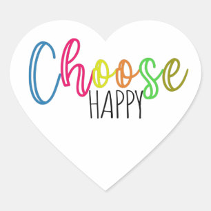 Choose Happy Heart Sticker