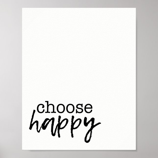 Choose Happy Home Decor Inspiration Print (Front)
