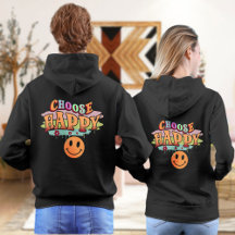 Choose Happy Hoodie, Aesthetic Oversized